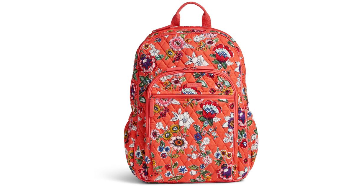 vera bradley coral floral backpack