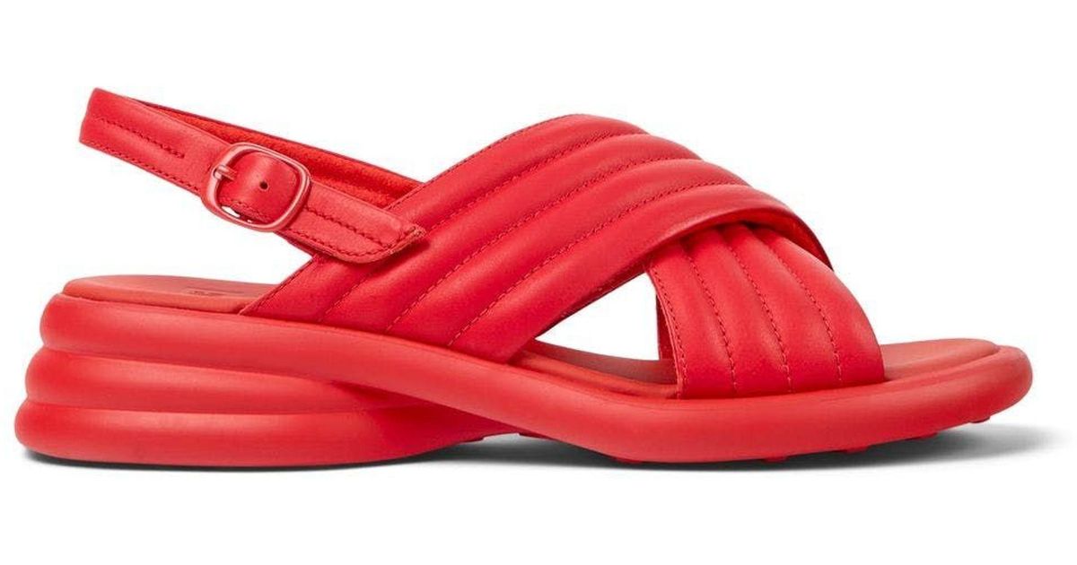 camper red sandals
