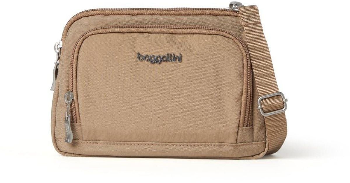 Baggallini Triple Zip With Front Wallet in Natural Lyst
