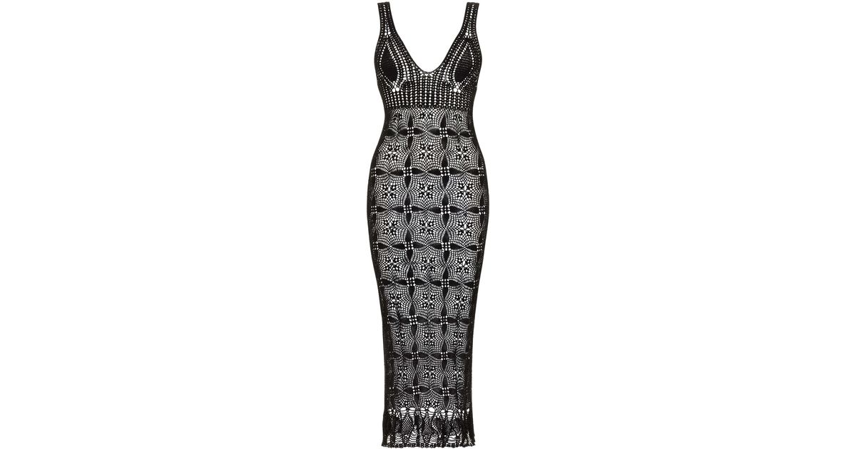 Carolina K Crochet Dress Black | Lyst