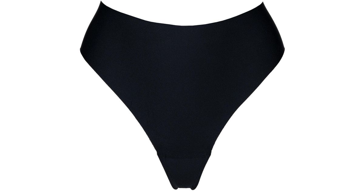 JIV ATHLETICS The Cameltoe Proof High Rise Thong in Blue | Lyst