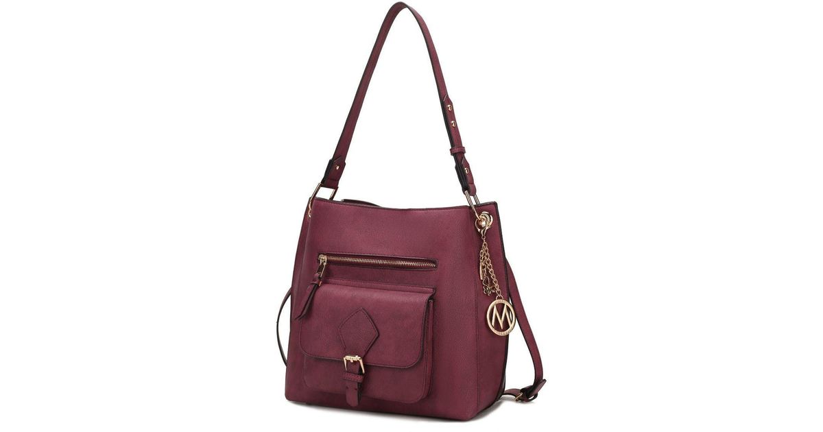 MKF Collection by Mia K Yves Vegan Leather Hobo Bag in Purple | Lyst