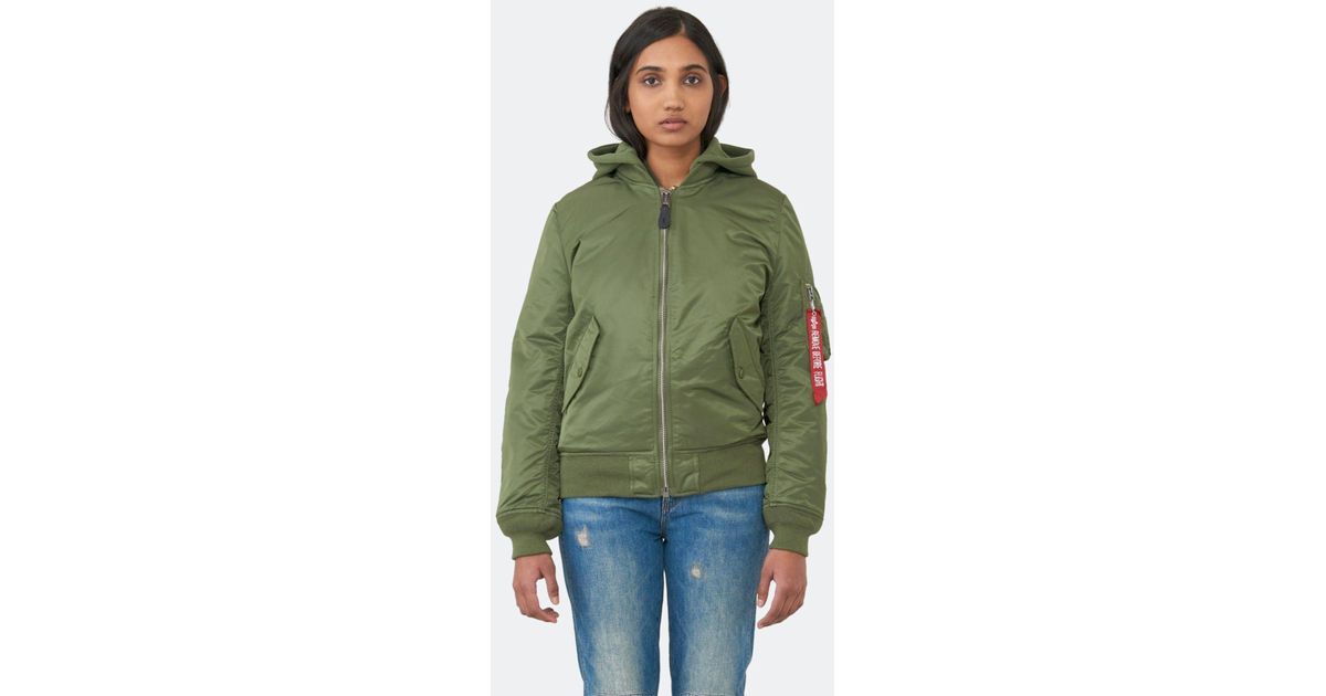 Alpha Industries Ma-1 Natus Bomber Jacket W in Green | Lyst
