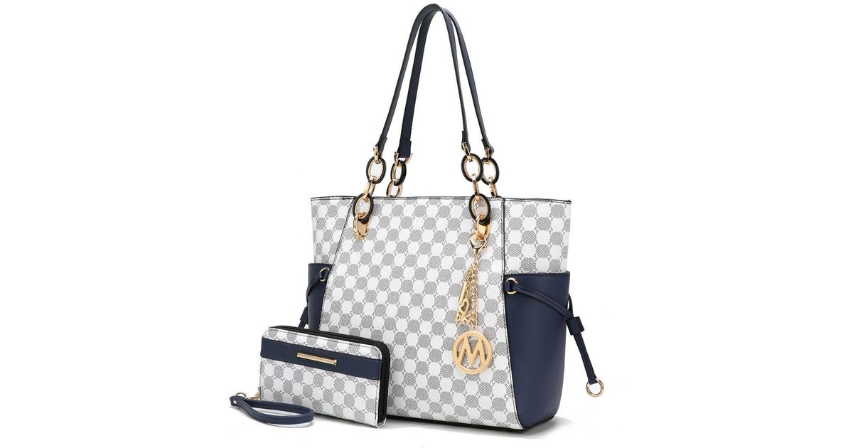 MKF Collection by Mia K Xenia Circular Print Tote Bag With Wallet in