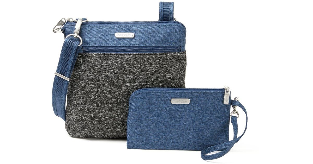 Baggallini Antitheft Travel Slim Crossbody Bag in Blue Lyst