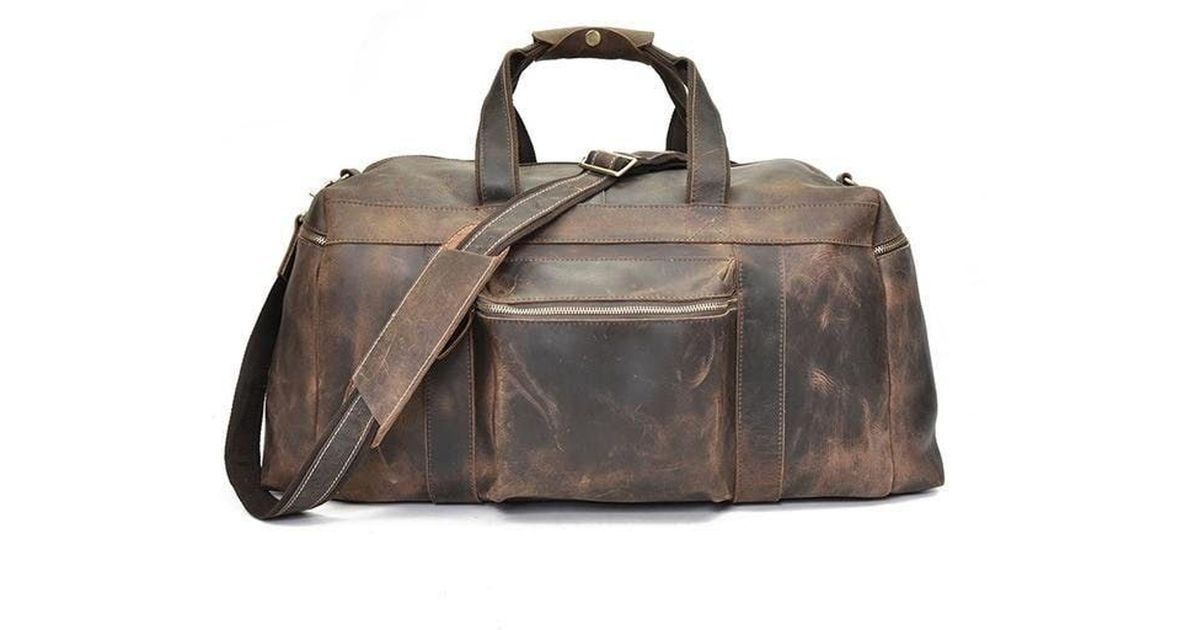 Steel Horse Leather The Colden Duffle Bag Large Capacity Leather