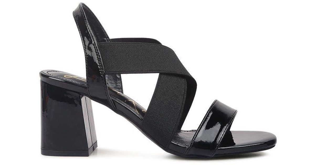 LONDON RAG Elastic Straps Block Heel Sandals in White Lyst