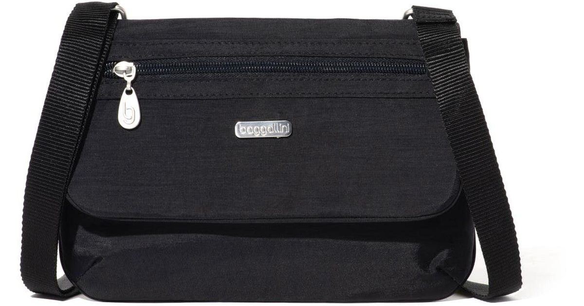 Baggallini Flap 2 It Eastwest Crossbody Bag in Black Lyst
