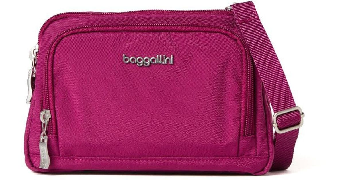 Baggallini Triple Zip With Front Wallet in Pink Lyst