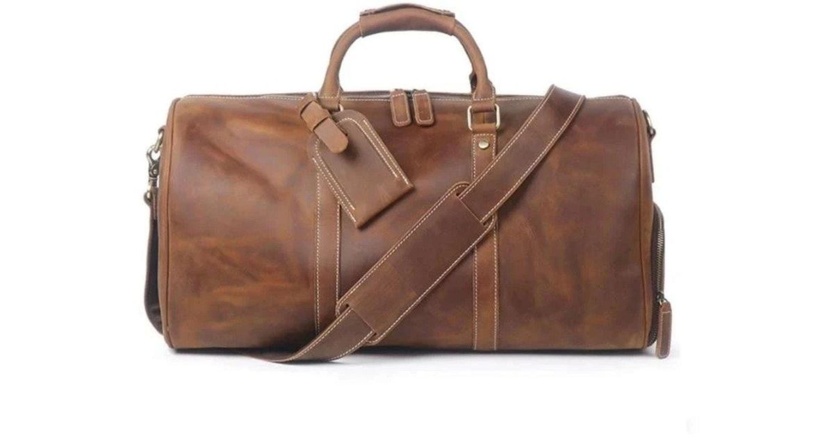 Steel Horse Leather The Dagny Weekender Large Leather Duffle Bag in
