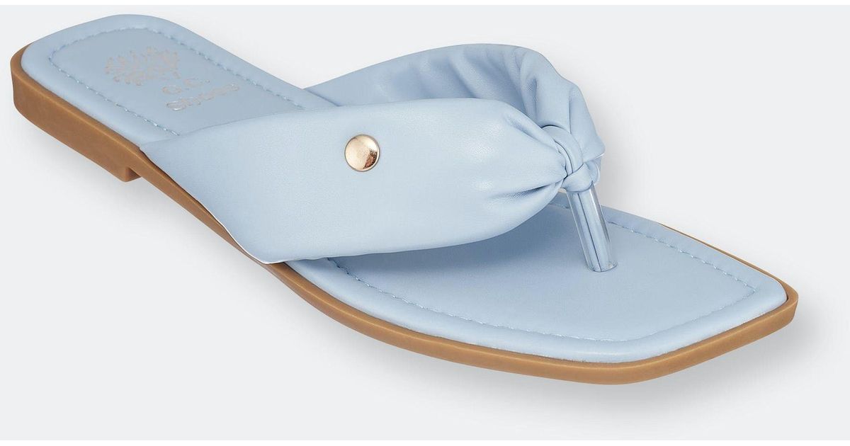 Gc Shoes Reid Blue Flat Sandals | Lyst