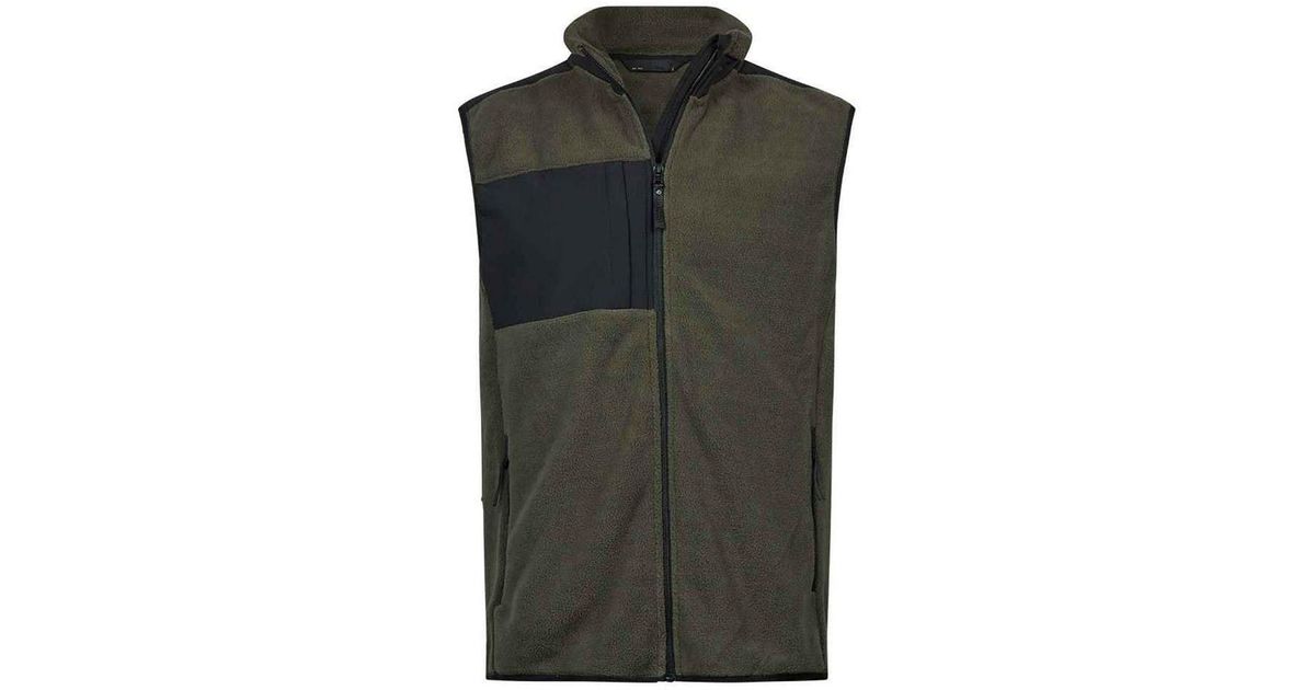 Tee Jays Mountain Fleece Body Warmer in Black for Men | Lyst