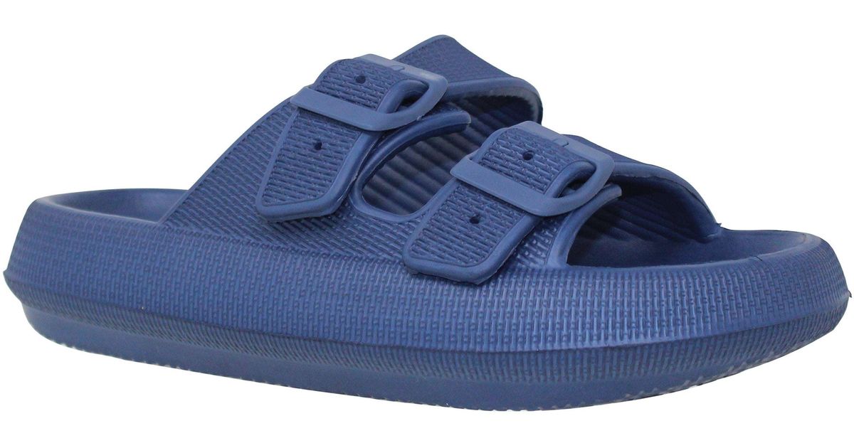 SOBEYO Lightweight Eva Platform Sandals Double Straps in Blue Lyst