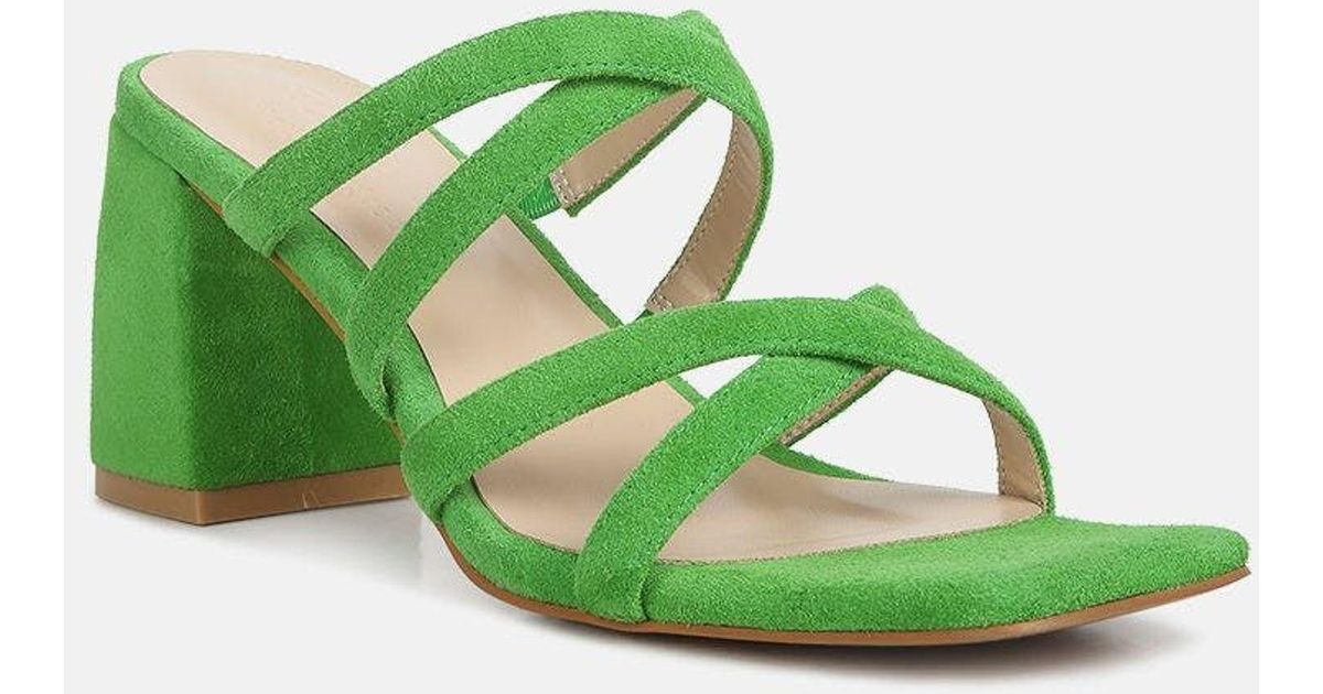 Rag & Co Valentina Strappy Casual Block Heel Sandals in Green Lyst