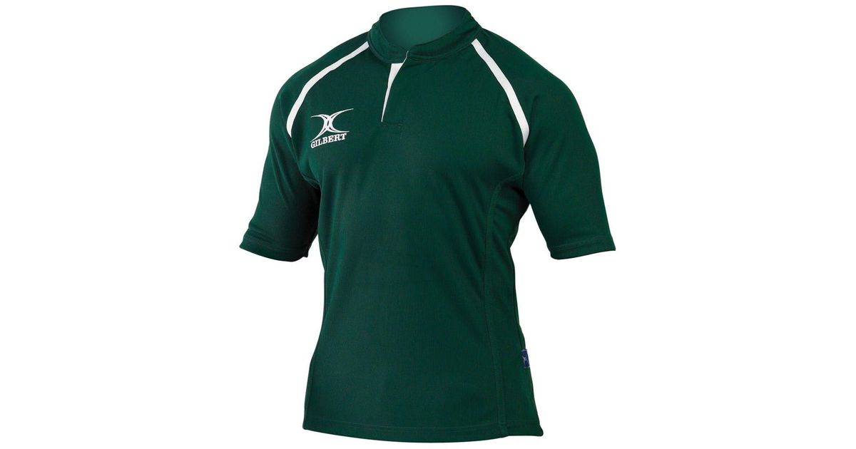 Gilbert Rugby Xact Short Sleeved Rugby Shirt in Green for Men | Lyst