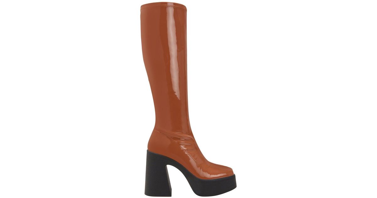 Katy Perry The Heightten Stretch Boot in Brown | Lyst