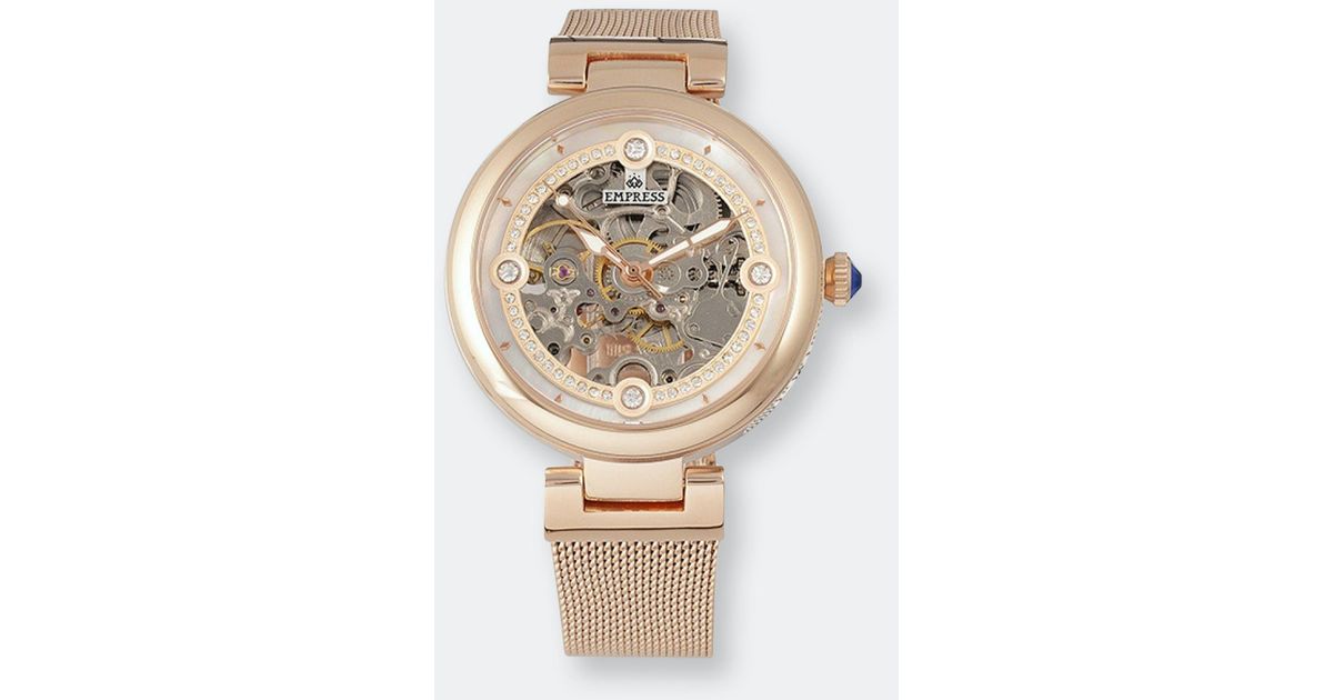 Empress Watches Empress Adelaide Automatic Skeleton Meshbracelet Watch