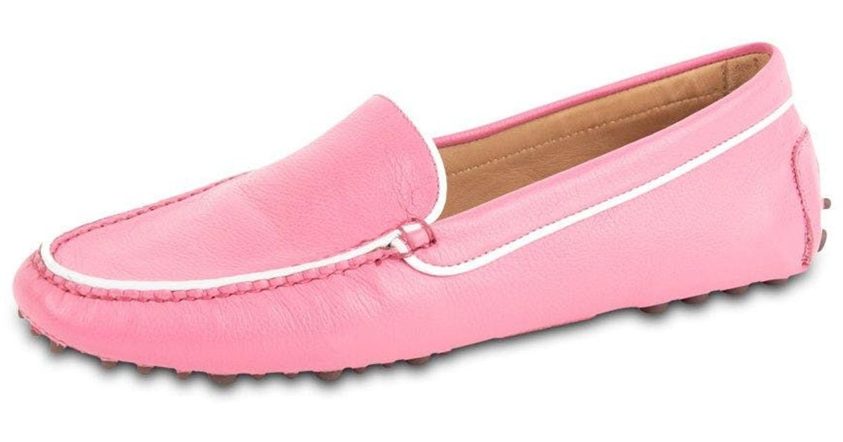 Patricia Green Jill Piped Driving Moccasin in Pink Lyst