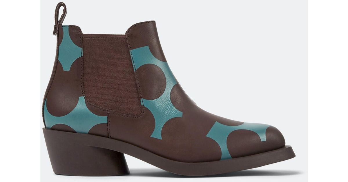 Camper Bonnie Ankle Boots Twins in Brown | Lyst