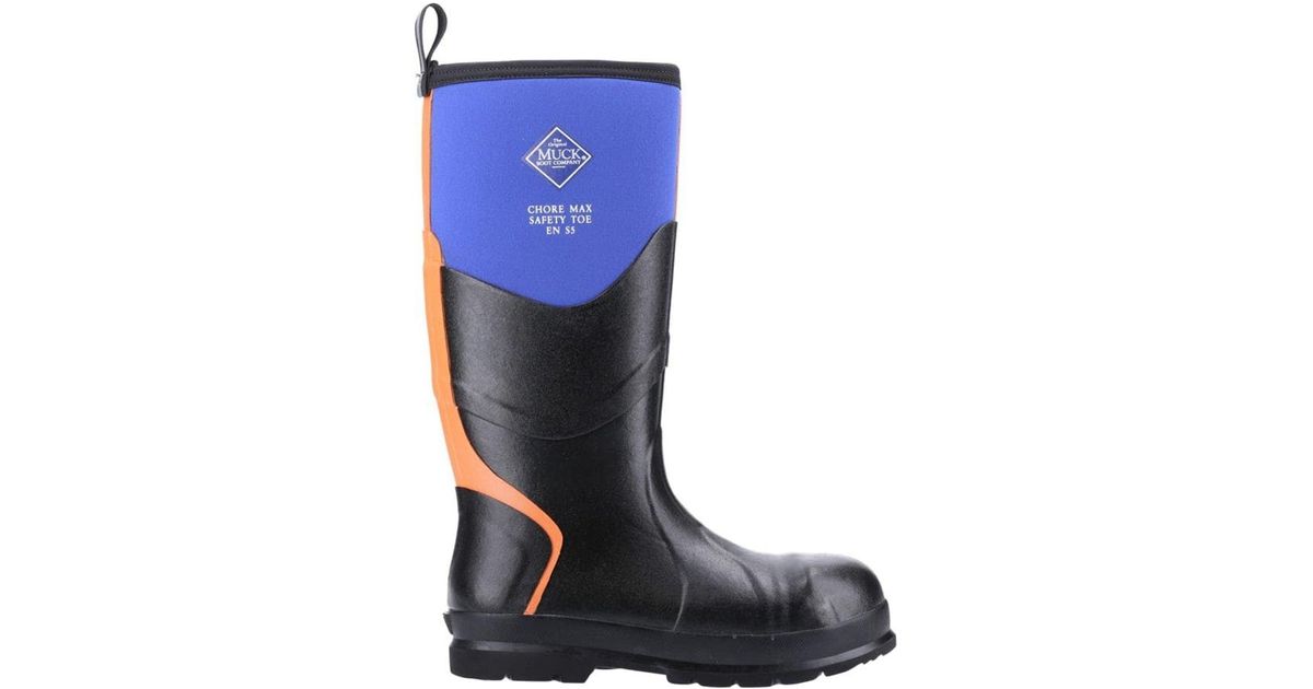 Muck Boots Chore Max S5 Safety Welllington in Blue Lyst