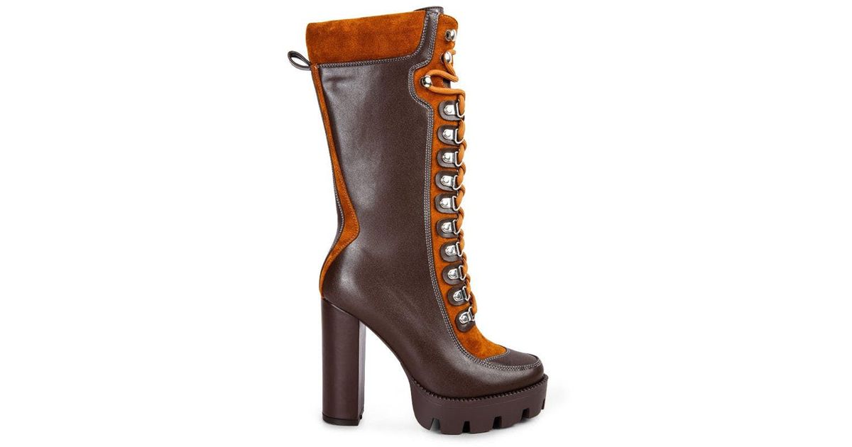 LONDON RAG Igloo Over The Ankle Cushion Collared Boots in Brown Lyst