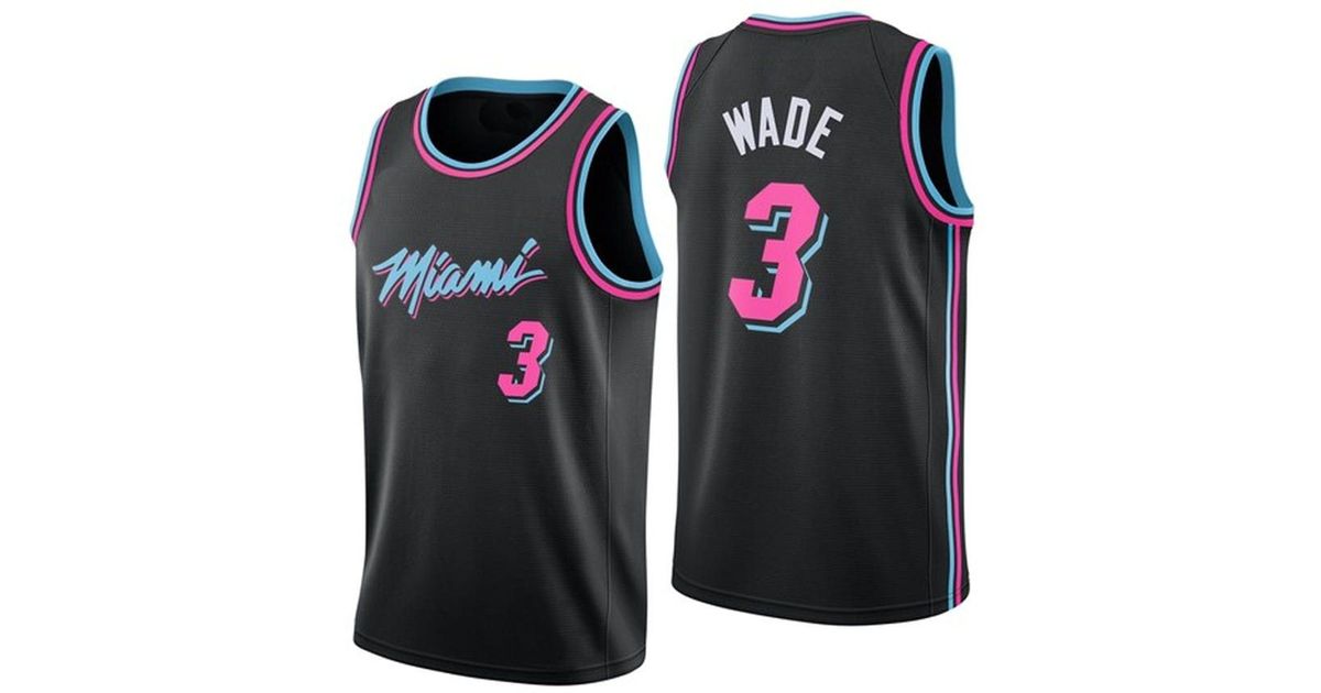 Sheshow Miami Heat Dwyane Wade City Edition Jersey in Black for Men | Lyst