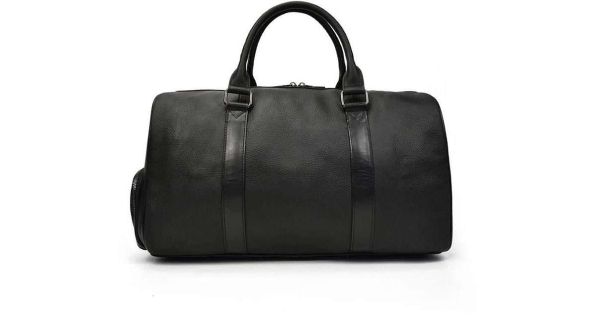Steel Horse Leather The Endre Weekender Vintage Leather Duffle Bag in