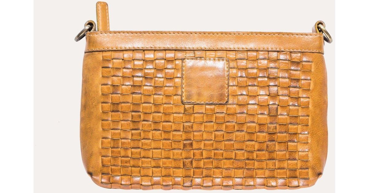 Kiko Leather Weaved Crossbody in Black Lyst