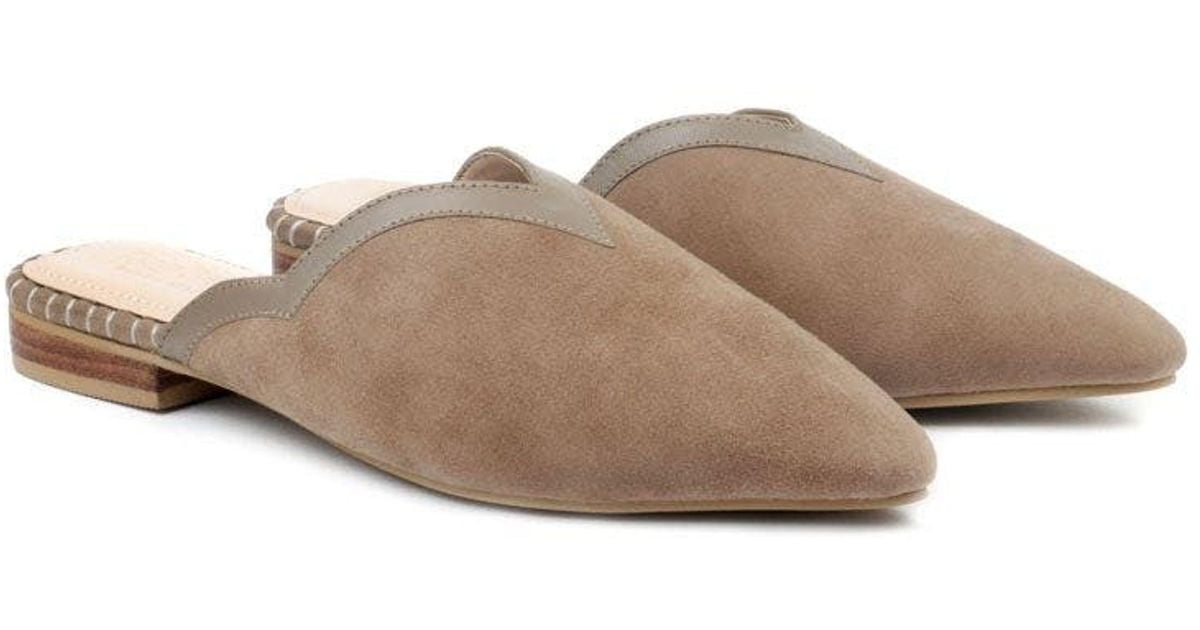 Rag & Co Orla Taupe Classic Suede Walking Mules in Brown for Men | Lyst