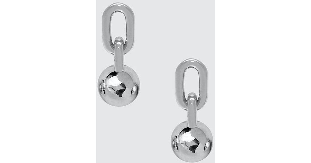 Anine Bing Link Ball Drop Earrings in Blue Lyst