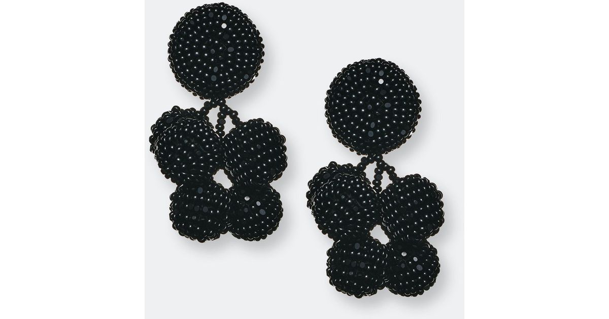 Sachin & Babi Mini Coconuts Earrings in Black | Lyst