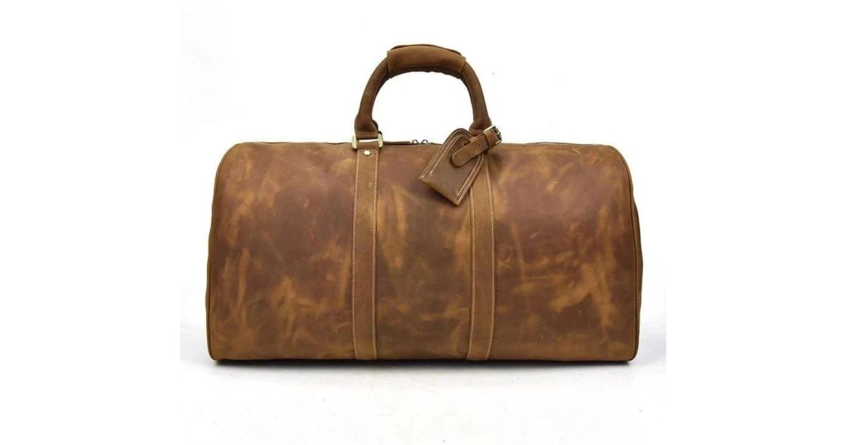 Steel Horse Leather The Bjarke Weekender Handcrafted Leather Duffle Bag