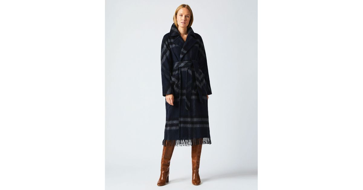 Billy Reid Car Blanket Coat in Blue Lyst