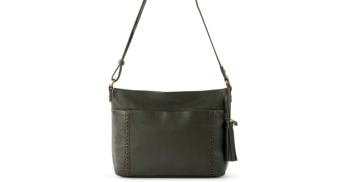The Sak Melrose Leather Crossbody Handbag in Green | Lyst