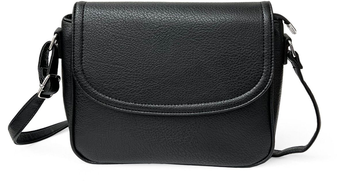 NICCI Crossbody With Front Flap in Black | Lyst