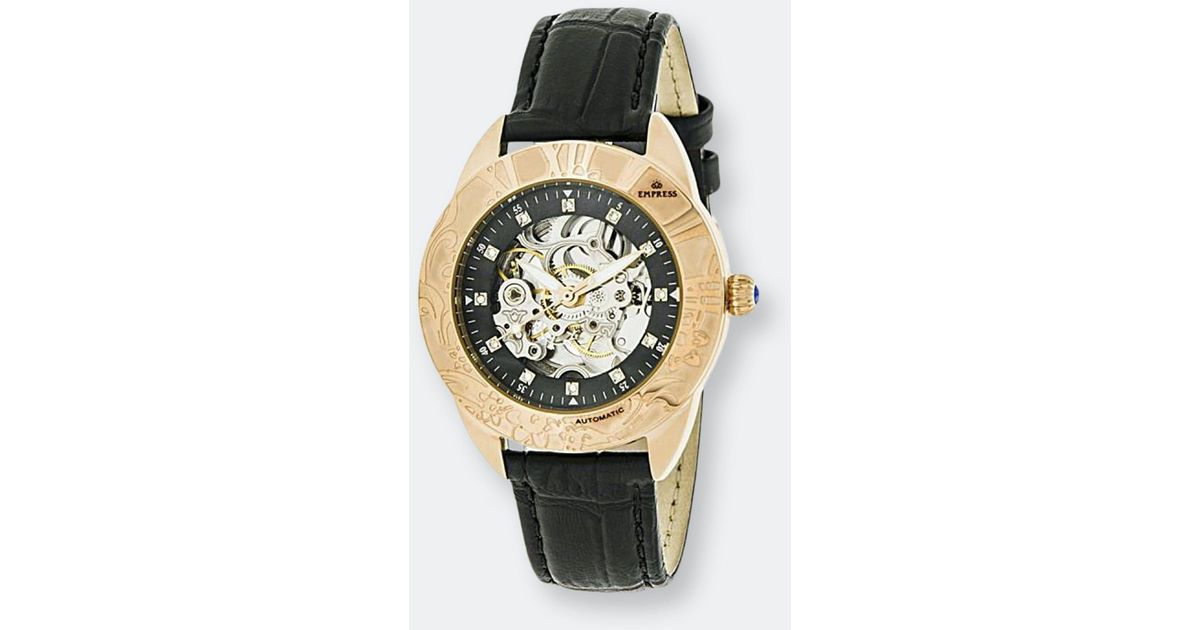Empress Watches Empress Godiva Automatic Mop Watch in Metallic Lyst