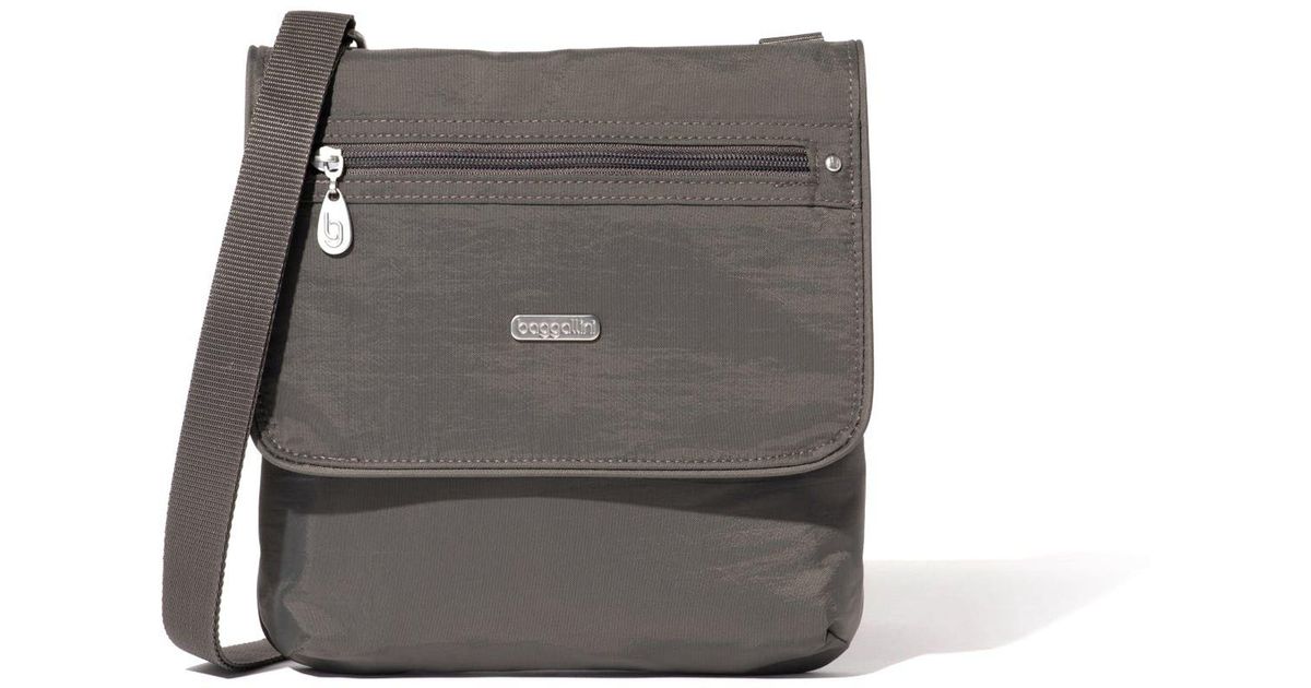 Baggallini Flap 2 It Large Crossbody Bag in Gray Lyst