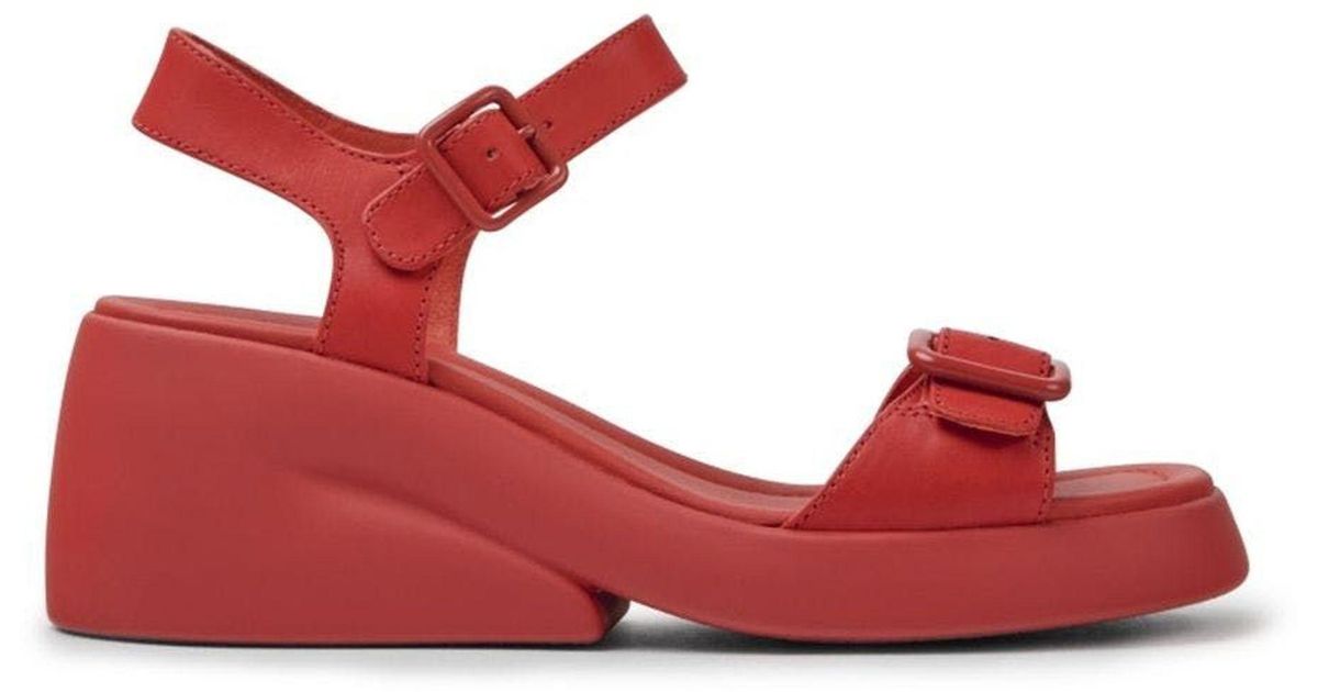 camper red sandals