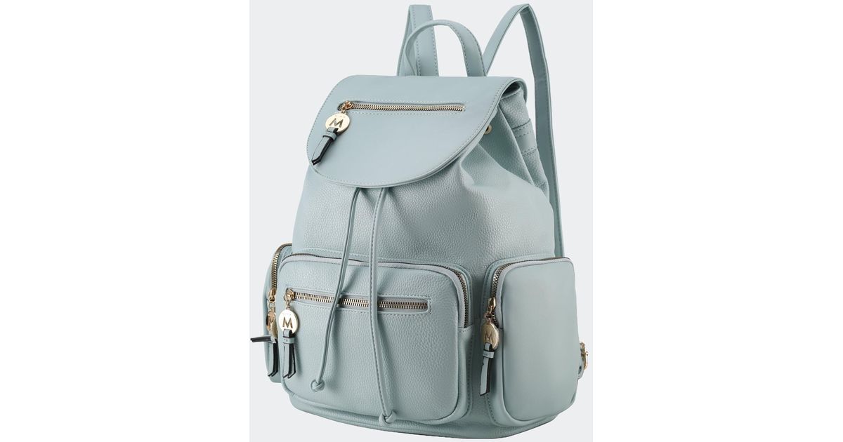 MKF Collection by Mia K Ivanna Vegan Leather Oversize Backpack in Blue ...