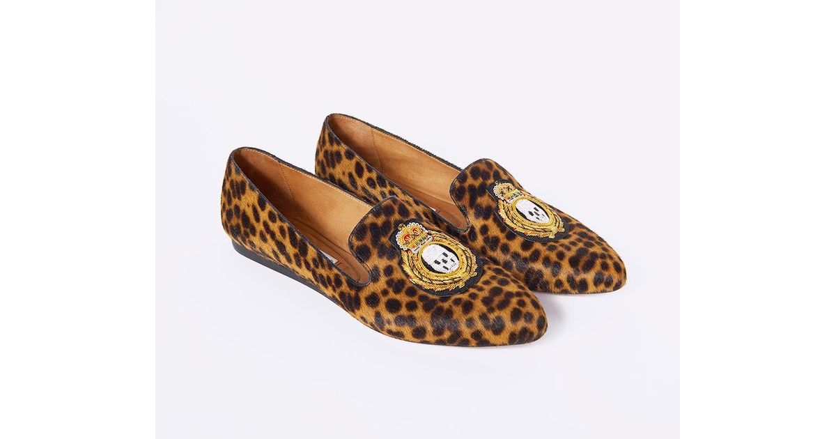 veronica beard griffin loafer leopard