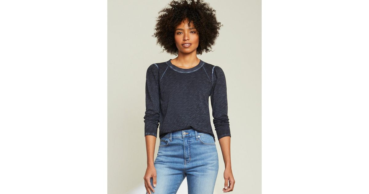 Veronica Beard Denim Mason Baseball Tee 