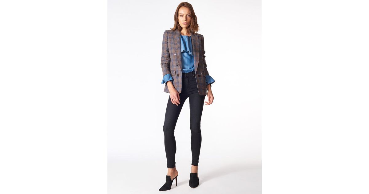 veronica beard beacon check dickey jacket