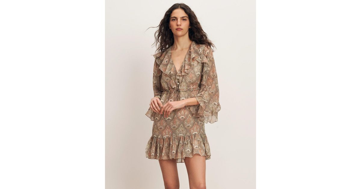veronica beard silk mini dress Veronica Beard Rivendell Silk-Blend Mini Dress | Ecru Multi