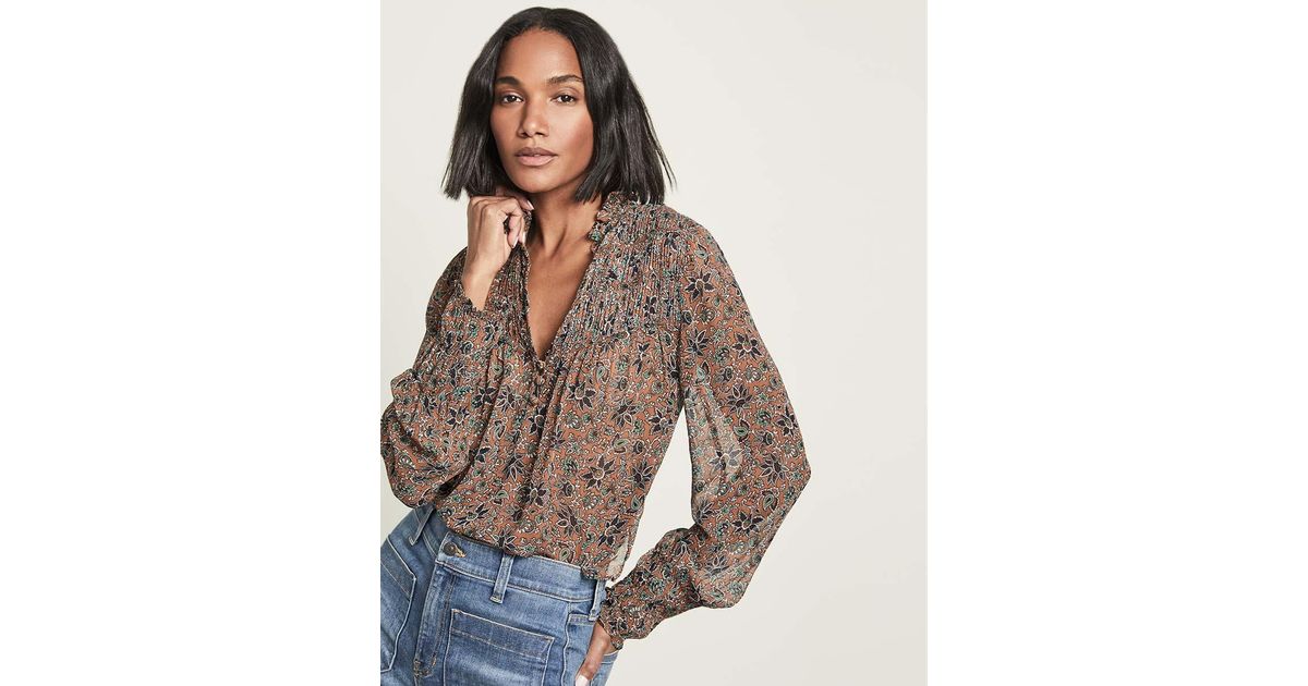 boho floral blouse