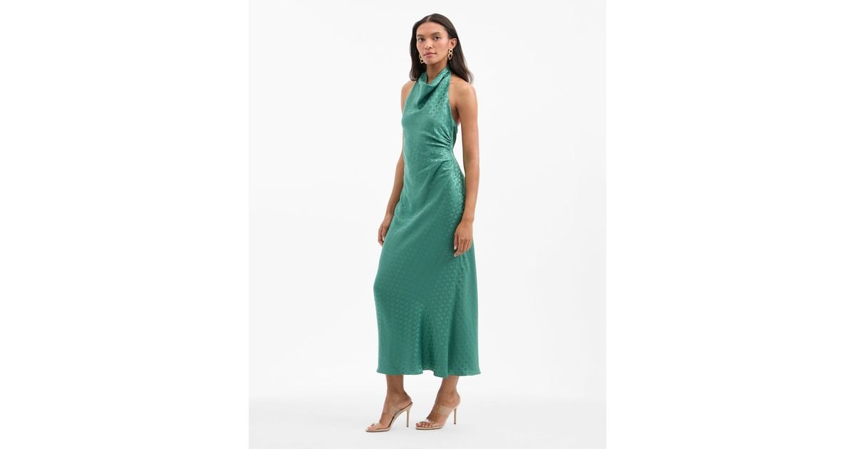 Veronica Beard maggie Halter Maxi Dress in Green | Lyst