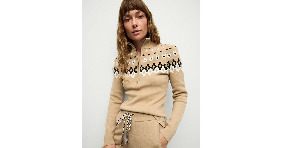 Veronica Beard Fairbanks Blanche Knit Turtleneck in Natural 