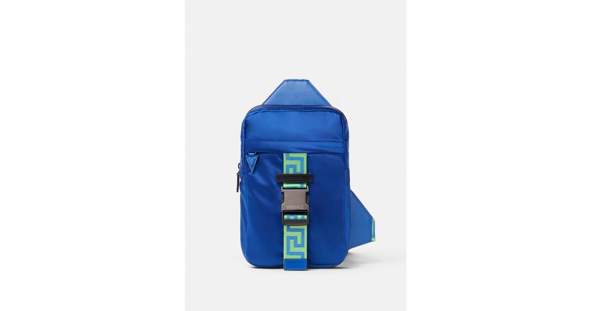 Versace Greca Single Strap Backpack in Blue+Green (Blue) for Men Lyst
