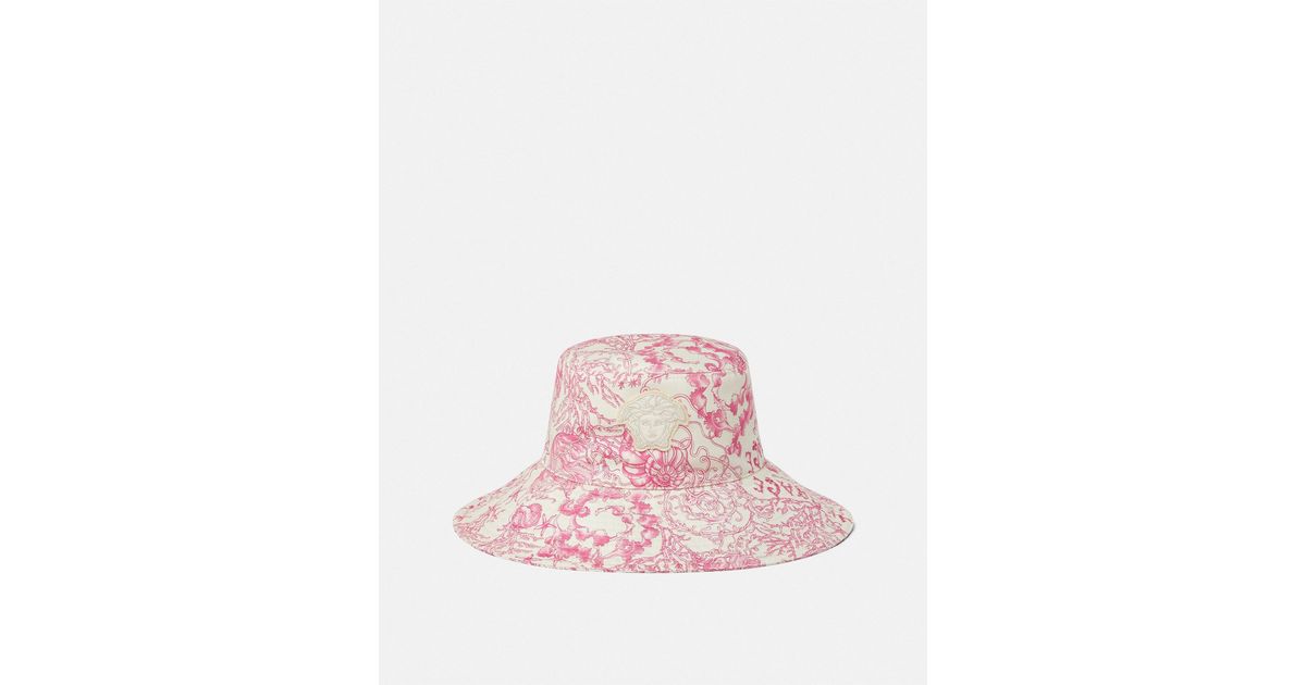 AUTHENTIC Versace Pink Tresor de la Mer Starfish Coral Bucket Hat Size 59 NWT Versace Men main image 2