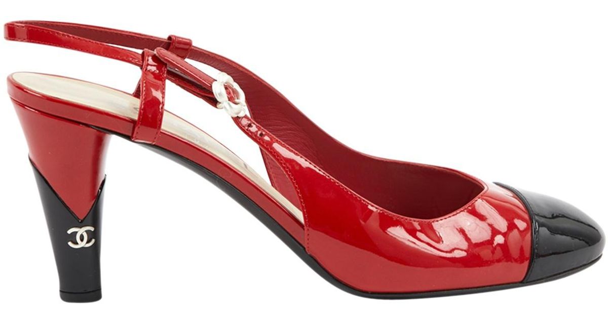 Chanel Slingback Patent Leather Heels 