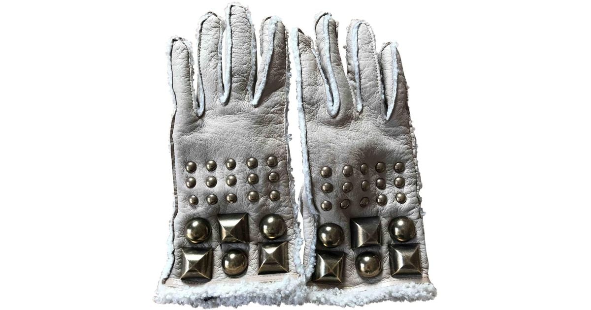 burberry gloves silver